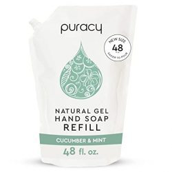 Puracy Gel Hand Soap Refill – Perfect Skin, Pure Ingredients – Cucumber & Mint, Perfume-Free Moisturizing Natural Hand Wash, Liquid Hand Soap Bulk Refills for Frequent Hand Washing, 48 Ounce Puracy Gel Hand Soap Refill - Perfect Skin, Pure Ingredients - Cucumber & Mint, Perfume-Free Moisturizing Natural Hand Wash, Liquid Hand Soap Bulk Refills for Frequent Hand Washing, 48 Ounce