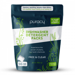 Puracy Dishwasher Pods, 50 Count, Natural Dishwasher Detergent, Free & Clear Enzyme-Powered Automatic Dishwasher Pod, Spot and Residue-Free Dish Tabs, 2-in-1 Dishwasher Soap and Rinse Aid Puracy Dishwasher Pods, 50 Count, Natural Dishwasher Detergent, Free & Clear Enzyme-Powered Automatic Dishwasher Pod, Spot and Residue-Free Dish Tabs, 2-in-1 Dishwasher Soap and Rinse Aid
